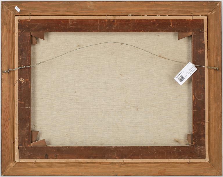 OKÄND KONSTNÄR, olja på duk signerad o daterad W Garland 1862.