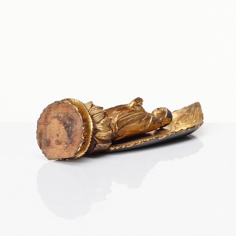 A miniature lacquer Buddha, Tibet/Nepal.