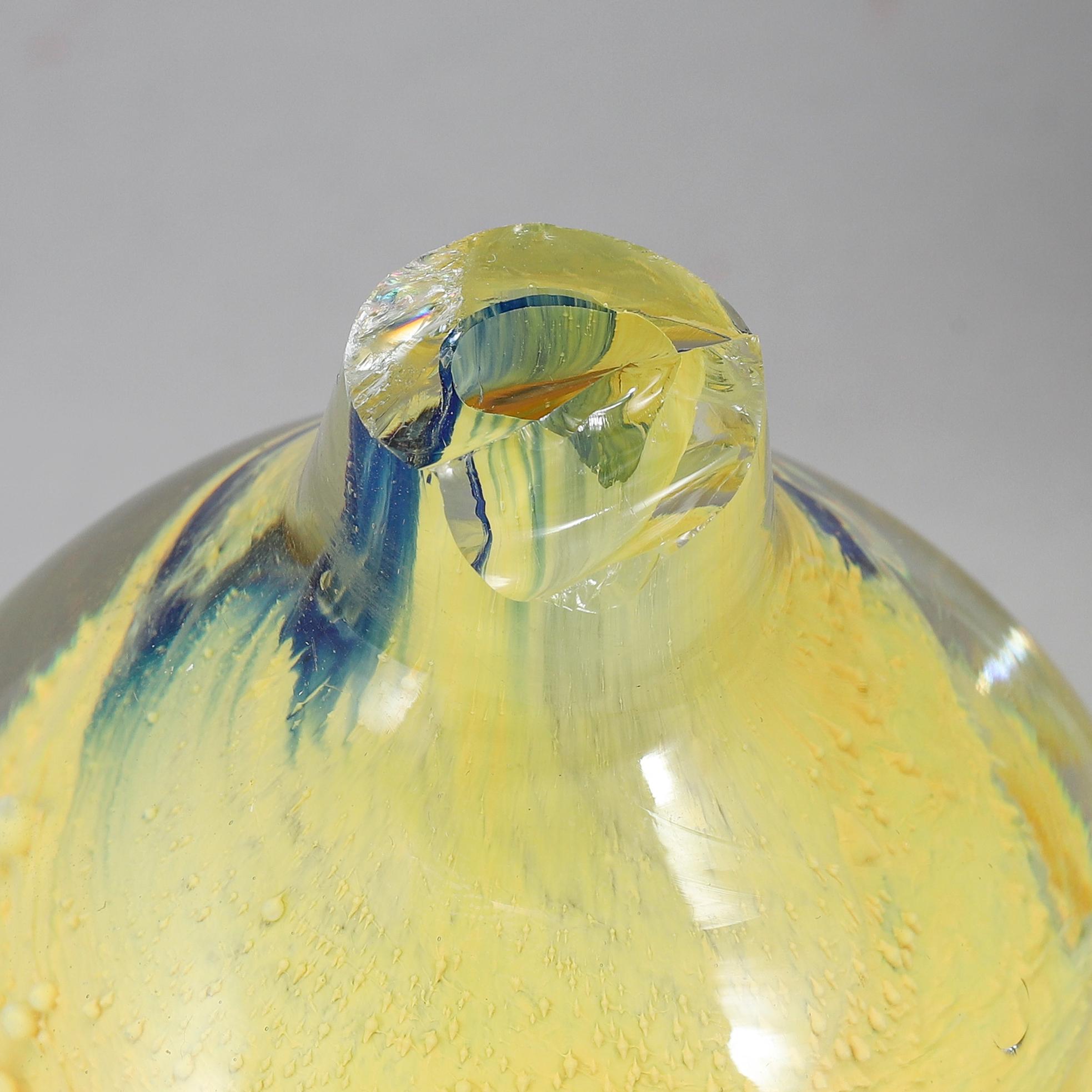 A Jean claude Novaro bottle with stopper, signed and dated 1999.