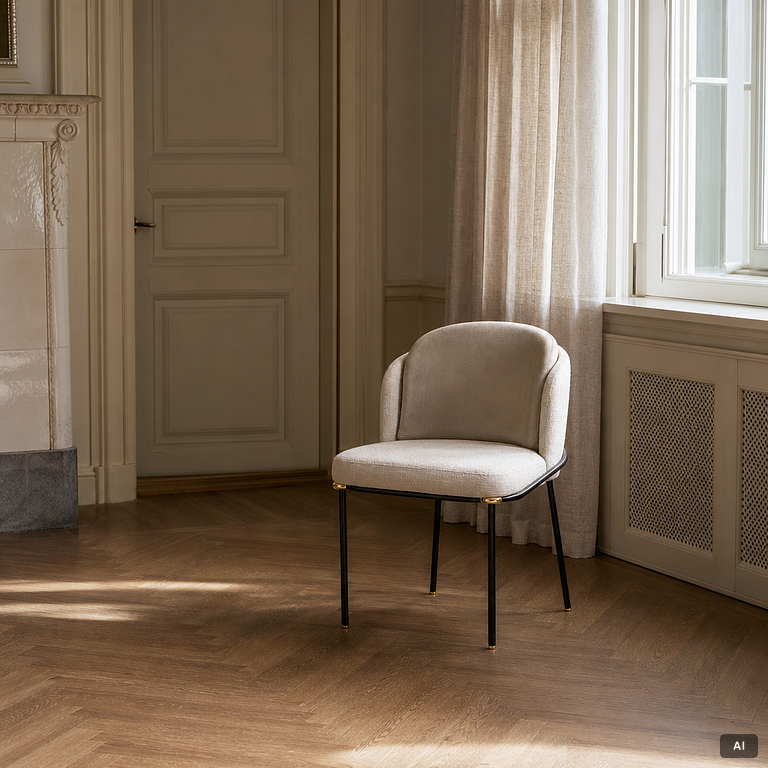 Christophe Delcourt, stolar, ett par, "Fil Noir Dining", Minotti. Italien.