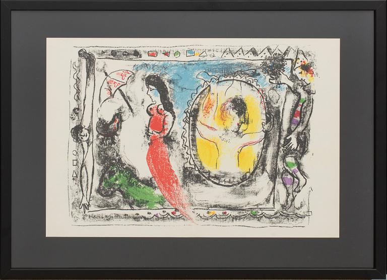 MARC CHAGALL, färglitografi, ur Derrière le Miroir nr 147, 1964.
