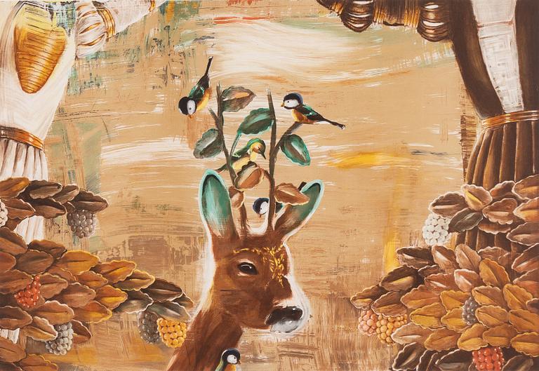 Ernst Billgren, "Bruna väninnor"- Ur portföljen "Vid vägens slut".