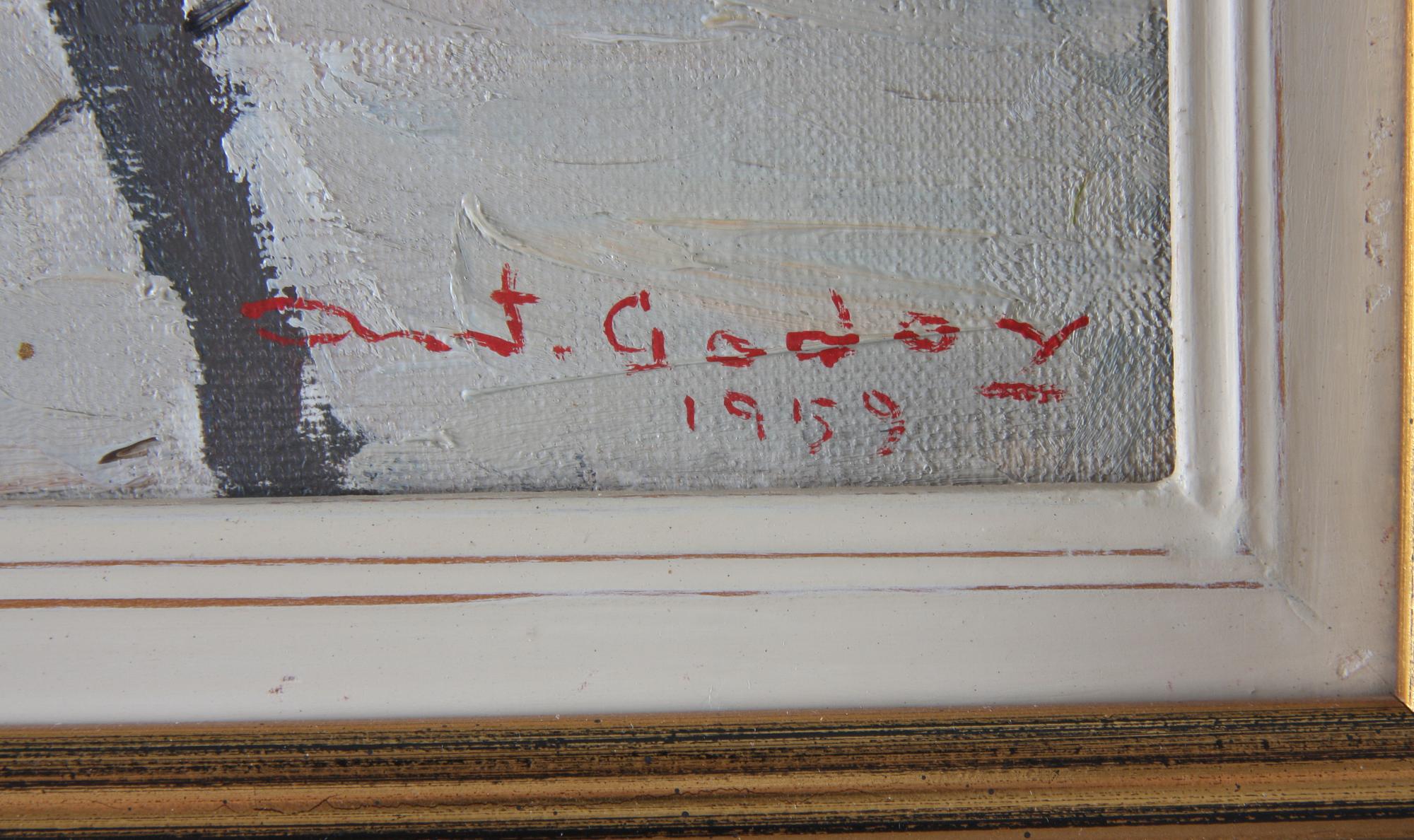 GODOY, ANTHONY. Olja på duk, sign o dat 1959.