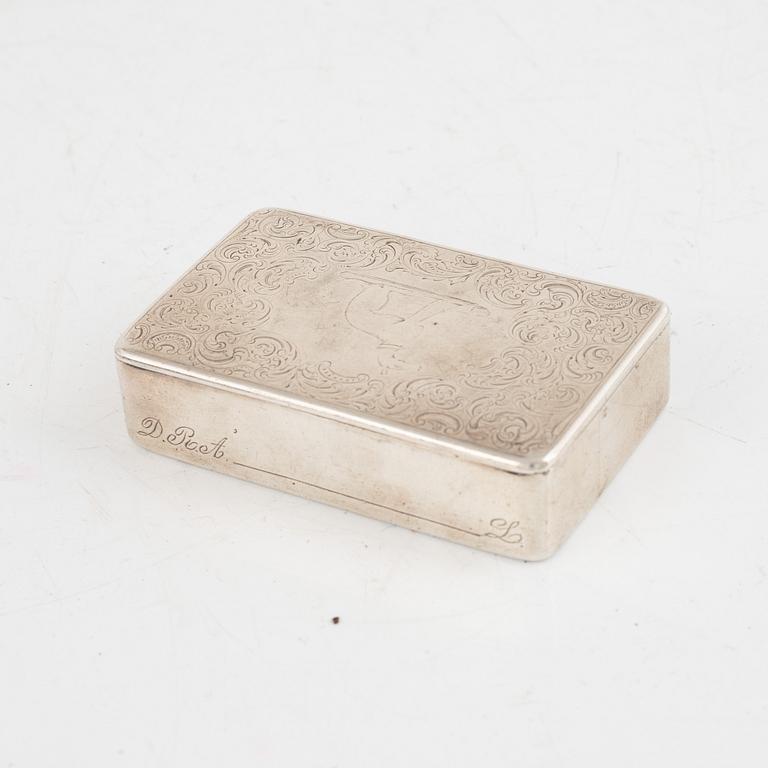 A Swedish Silver Snuff Box, 1846.