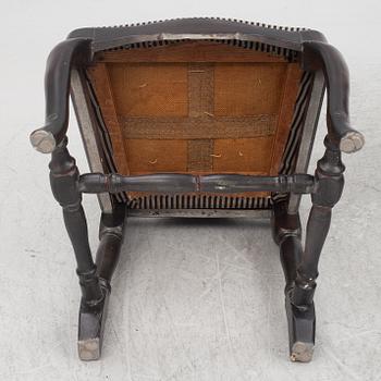 Three Rococo chairs, Sweden, second half of the 18th century.
