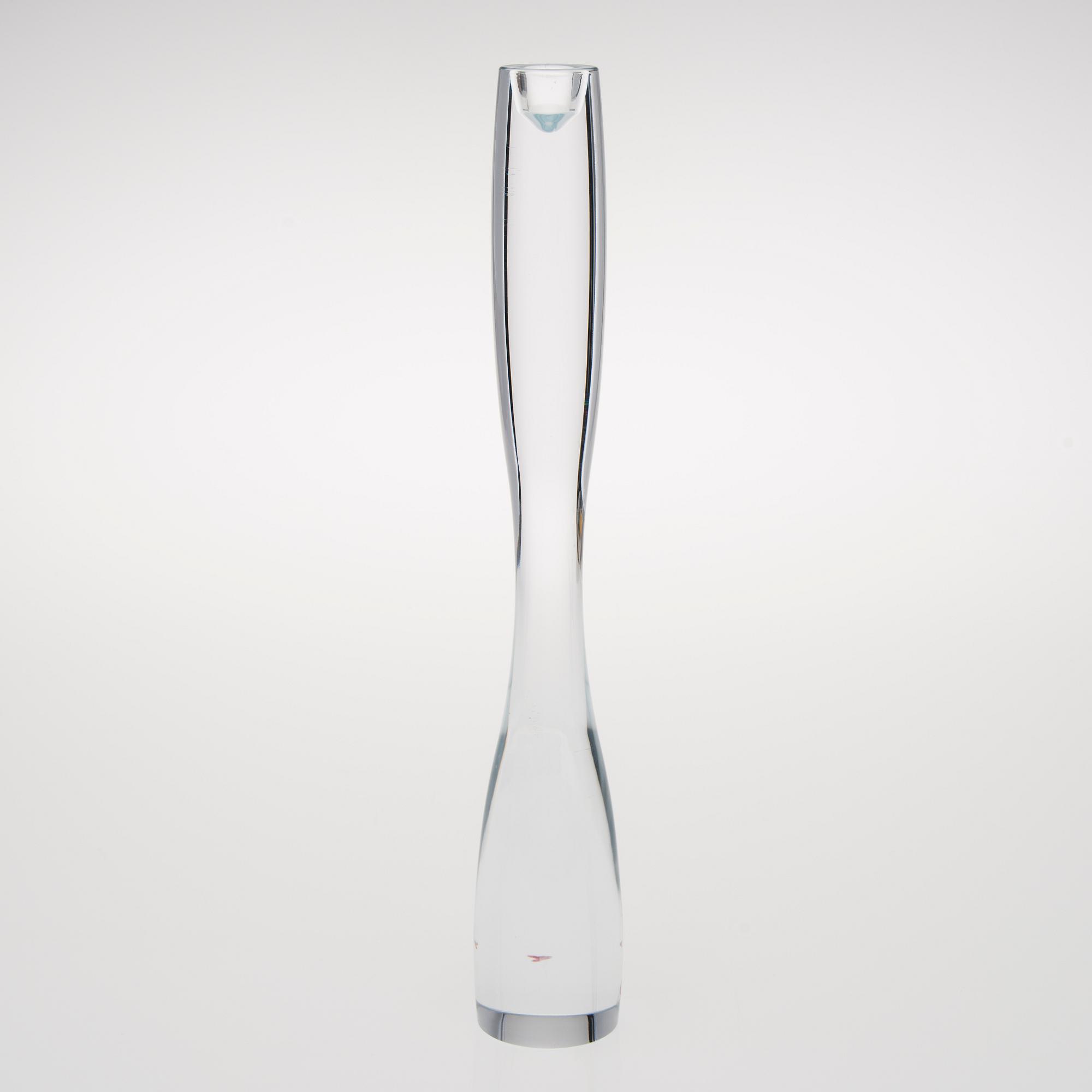 LJUSSTAKE, glas, "Marcel" Timo Sarpaneva, signerad TS och numrerad 43/1993, Iittala.