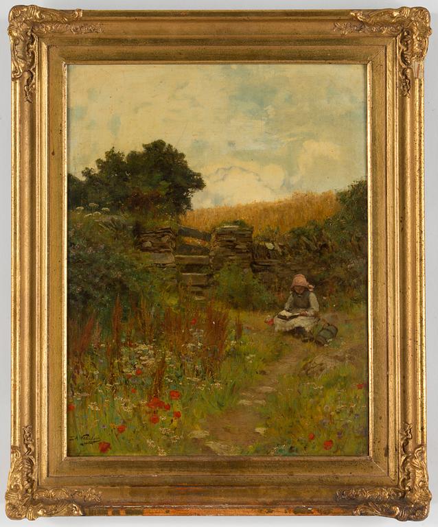 ERNEST ALBERT WATERLOW, oil on canvas, signed.