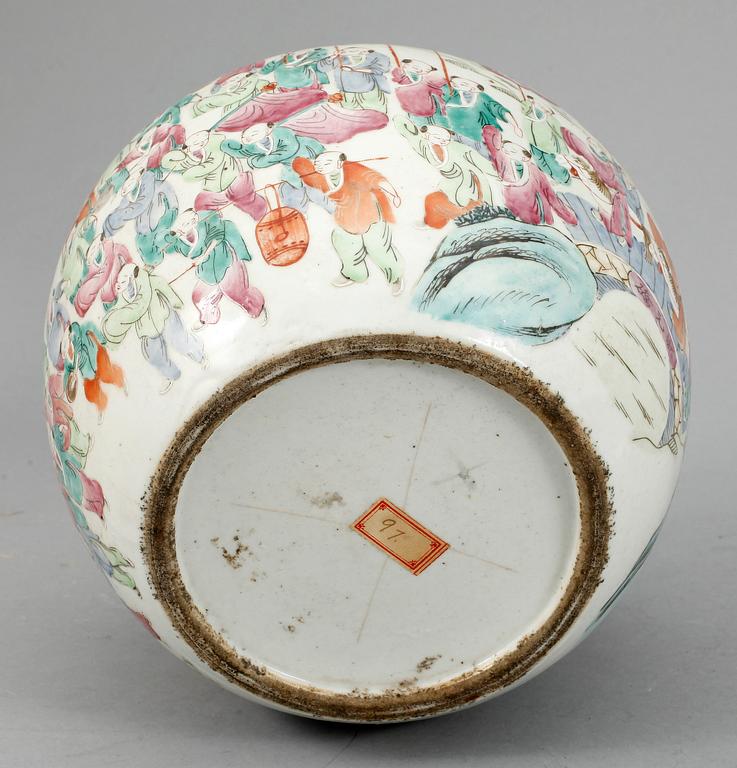 BOJAN MED LOCK, porslin, Kina 1800-tal.