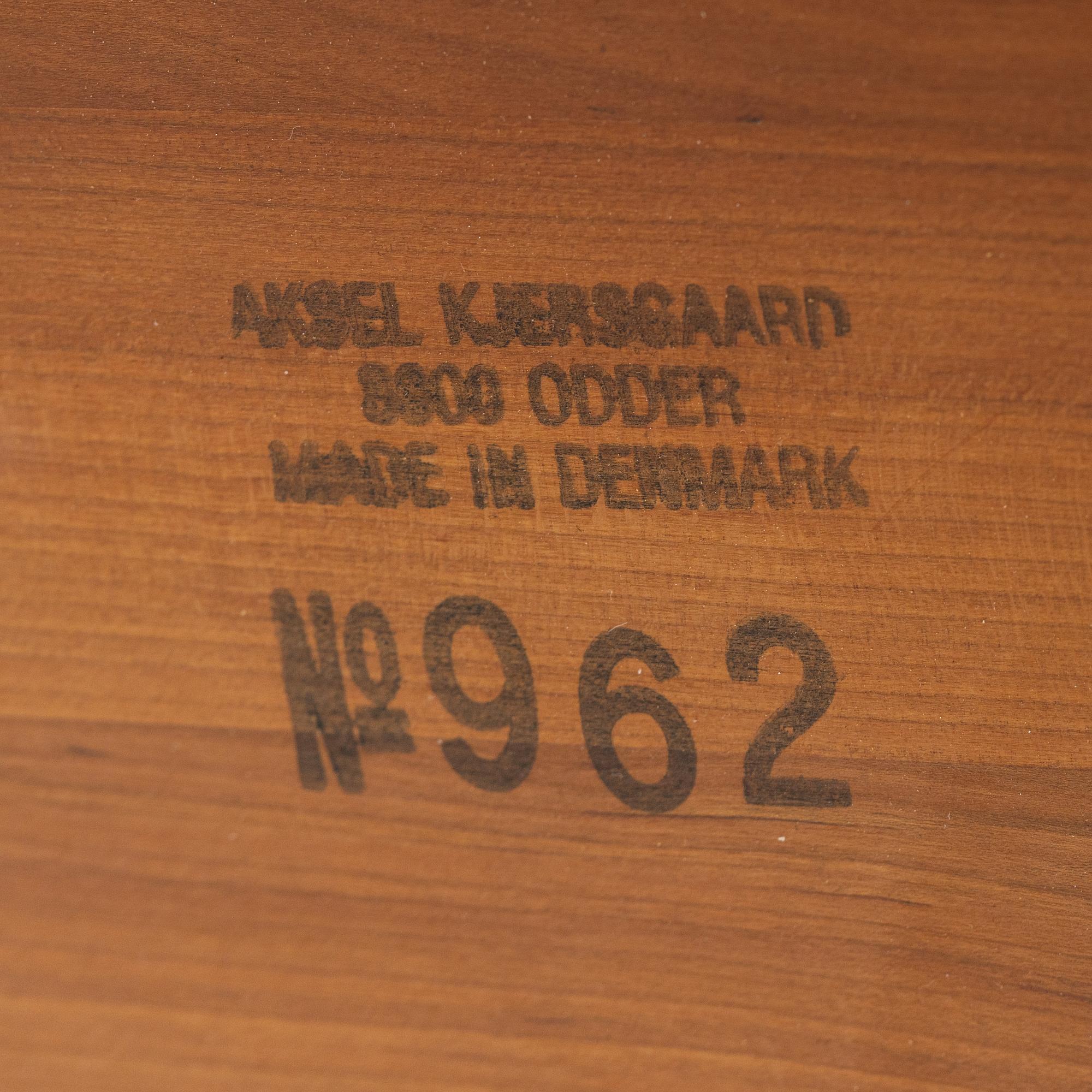 Aksel Kjersgaard, a cherry wood model '962' coffee table, Odder, Denmark.