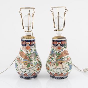 Vaser/bordslampor, ett par, Japan, 1800-tal..
