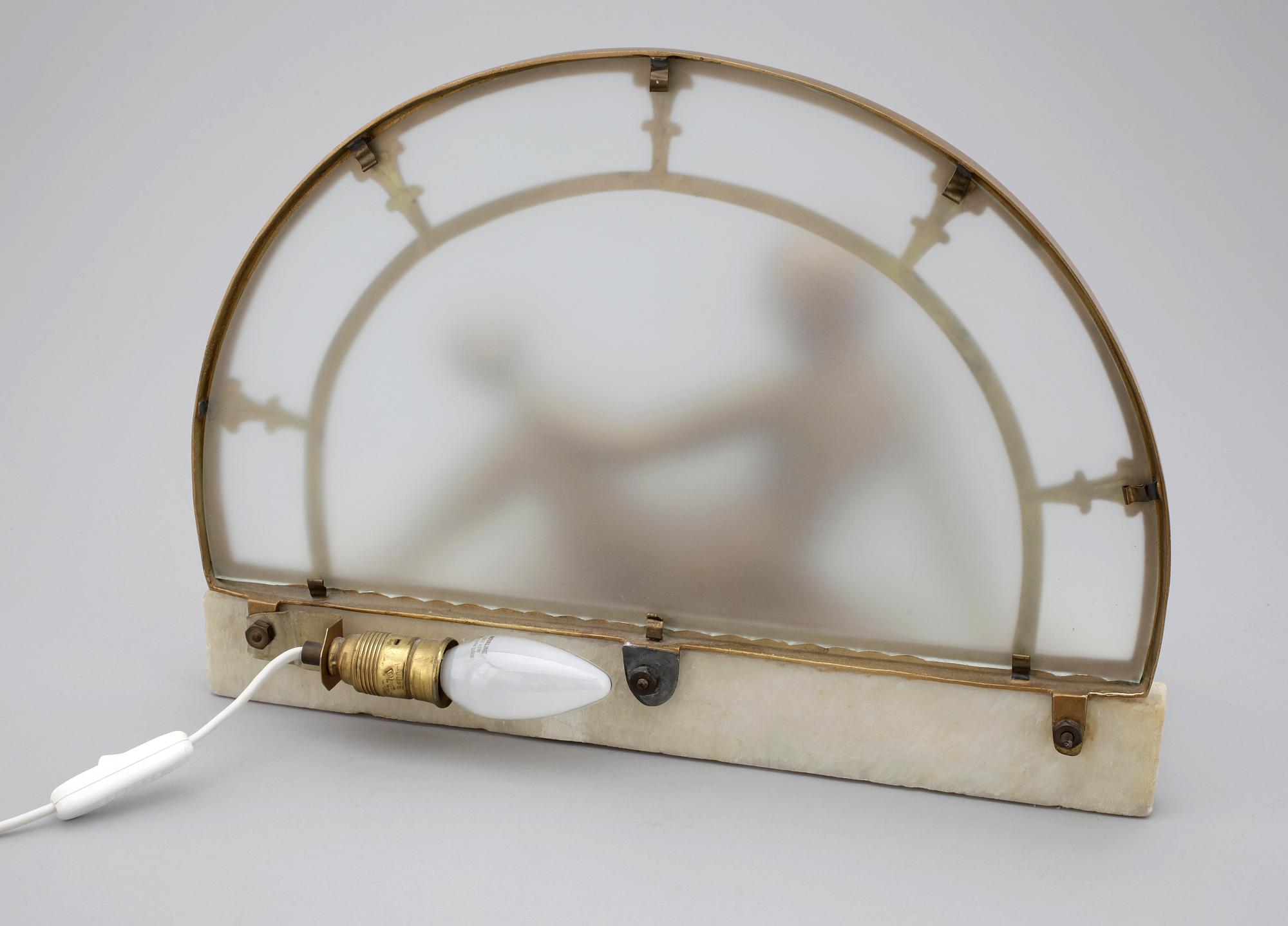 BORDSLAMPA, art deco, troligen Frankrike, 1900-talets första hälft.