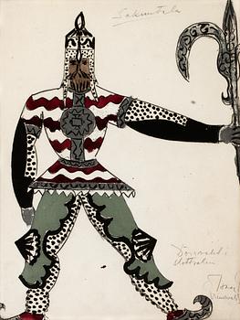 789. Isaac Grünewald, "Dörrvakt i Slottsalen" ur Sakuntala.