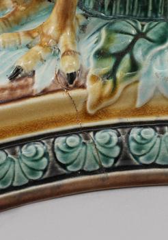 UPPSATSSKÅL, majolika, Gustafsberg, omkring år 1900.