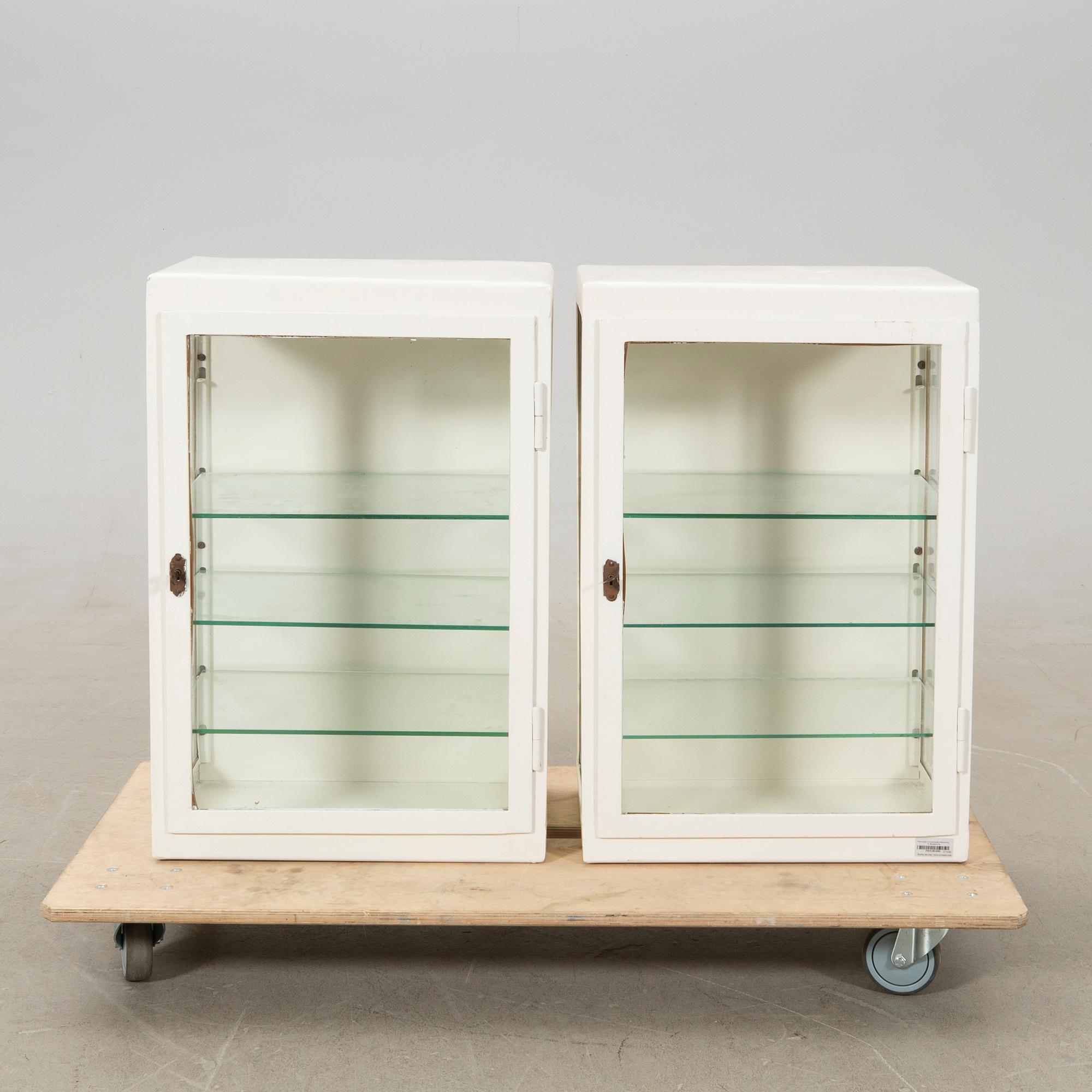 Medical cabinets, 2 pcs, Central Europe, mid-20th century.