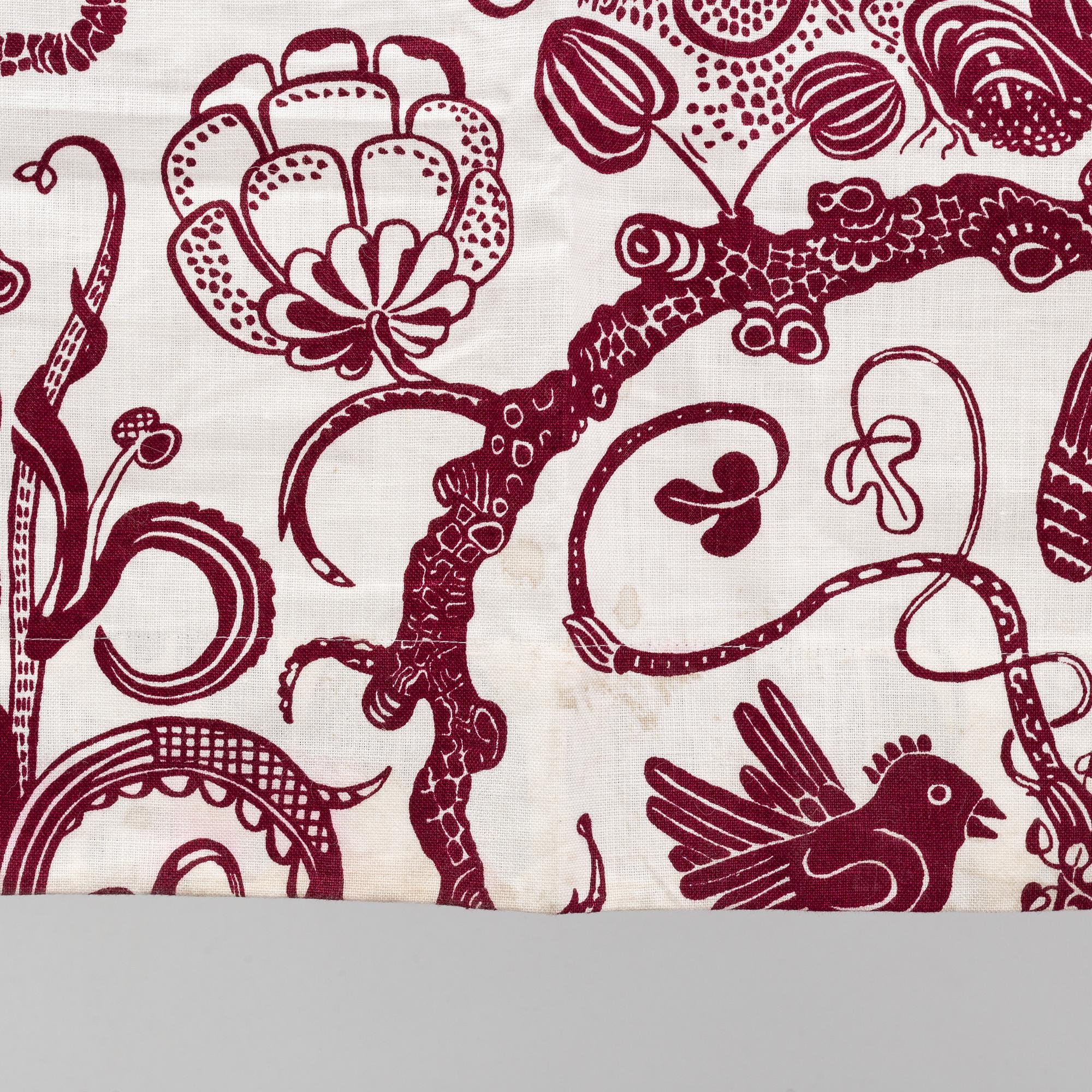 Josef Frank, a pair of linen curtains, 'Djungel',  Firma Svenskt Tenn.