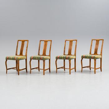 A dining furniture set comprising of eight pieces by Carl Malmsten.