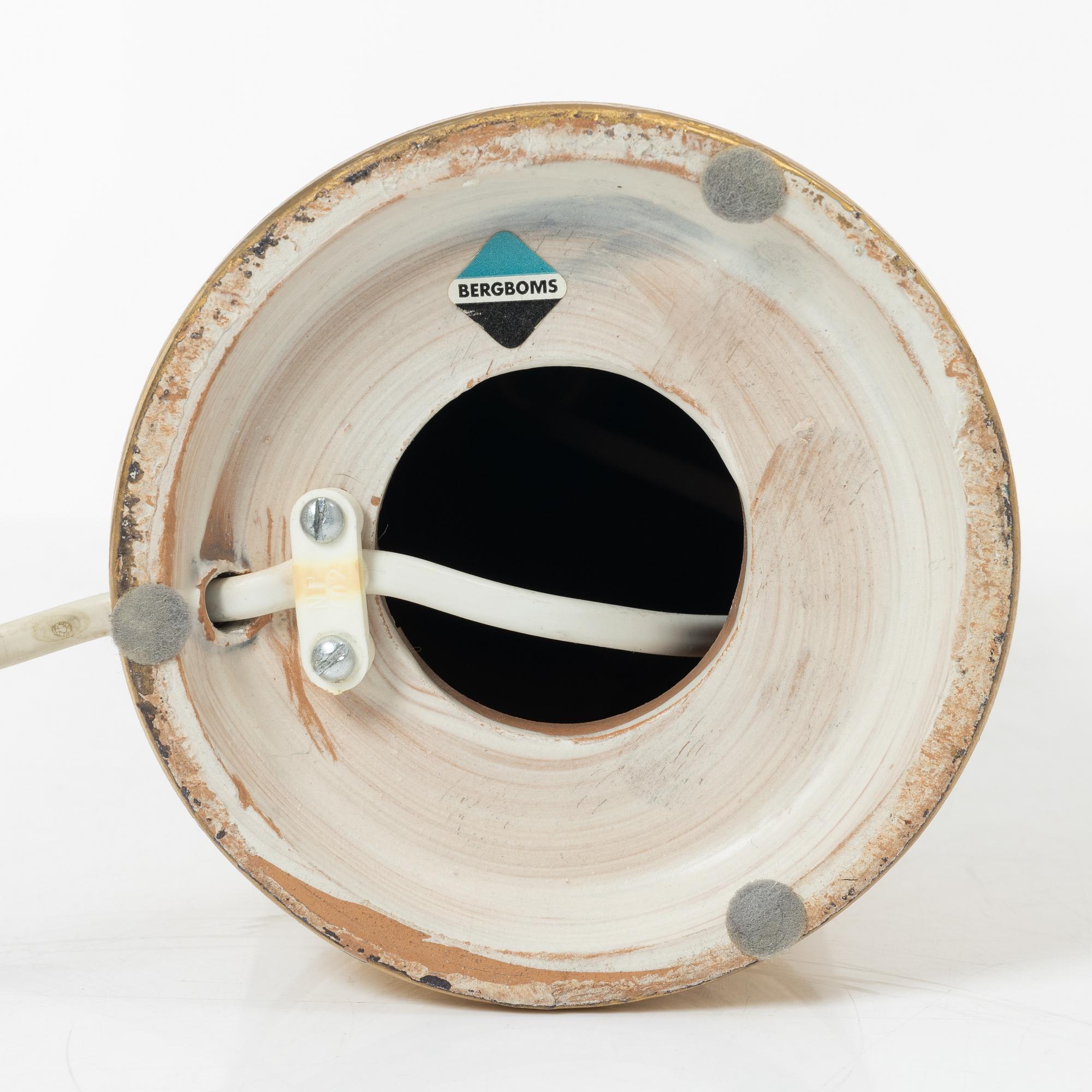 Bordslampor, 4 st, Bitossi för Bergboms, 1900-talets andra hälft.