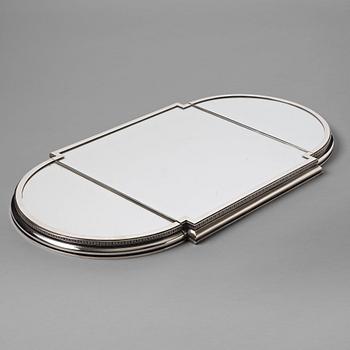 157. Atelier Borgila, a sterling silver mirror glass centerpiece, Stockholm 1949.