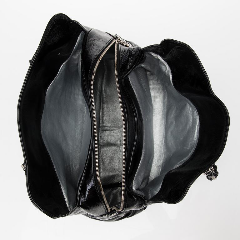 A Black Patent Leather Shopper.