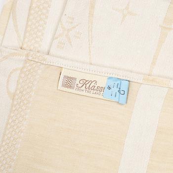Ingrid Dessau, among others, tablecloths, 2 pcs including one "Nobel" and napkins, a pair, Klässbols Linen Weaving.