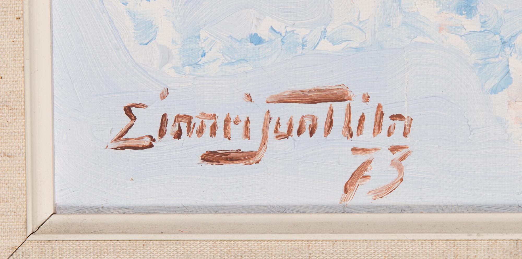Einari Junttila, öljy kankaalle, signeerattu ja päivätty-73.