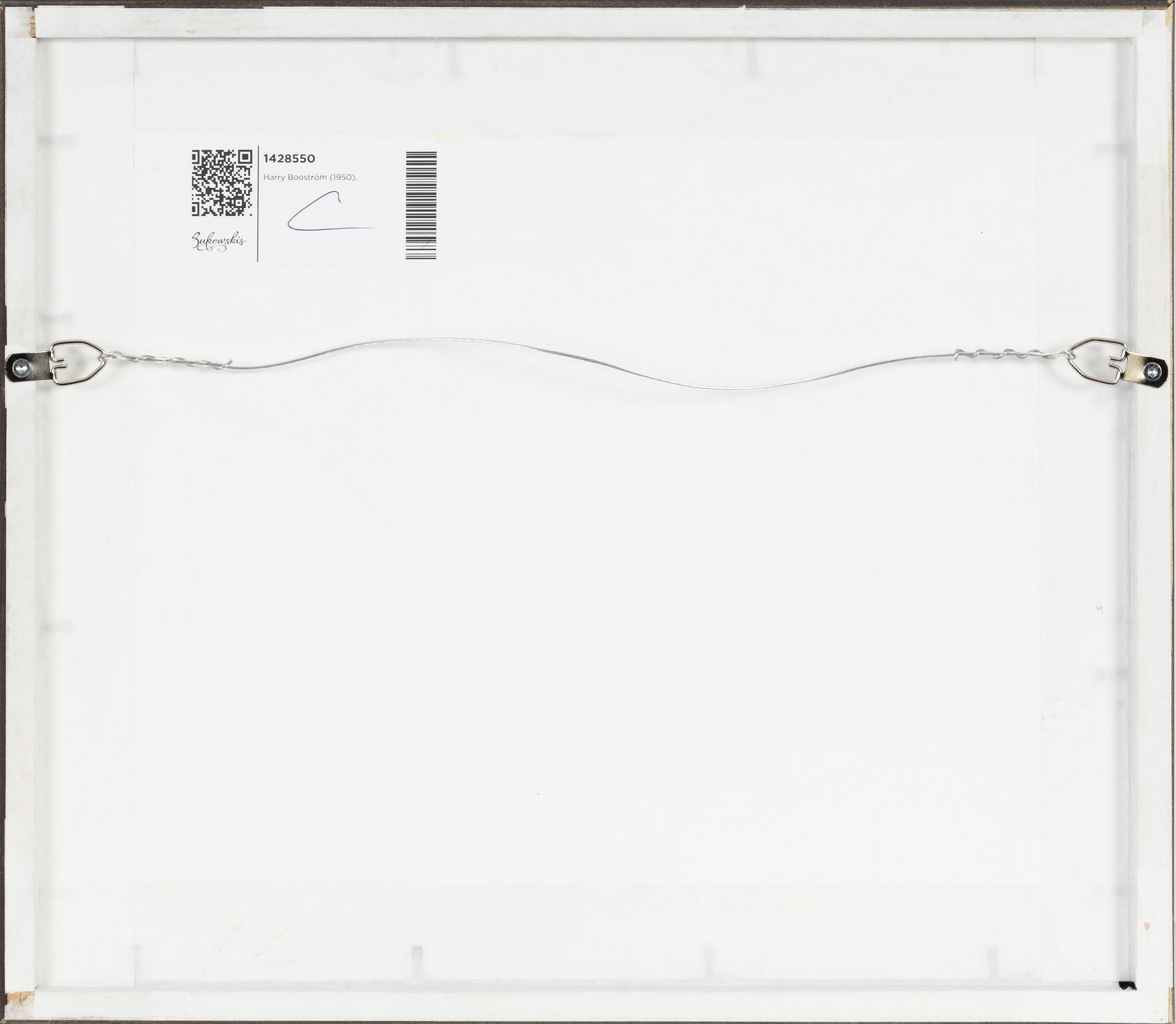 Harry Booström, gouache on paper-panel, signed and dated -50.