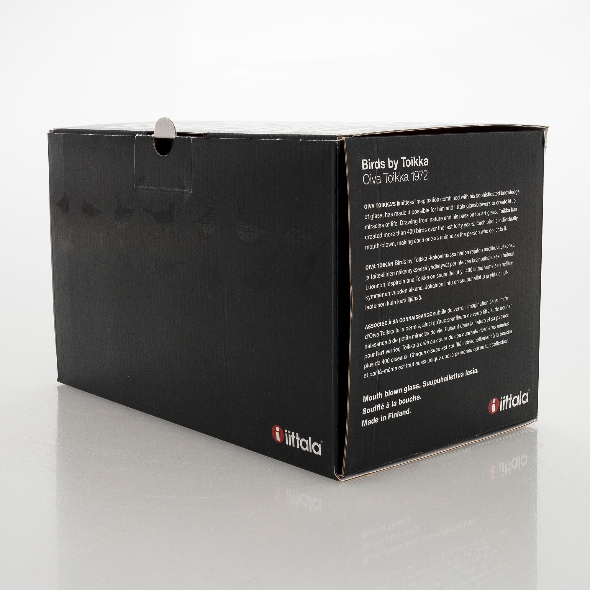 Oiva Toikka, glasfågel, "Grouce Yellow", signerad O. Toikka Nuutajärvi.