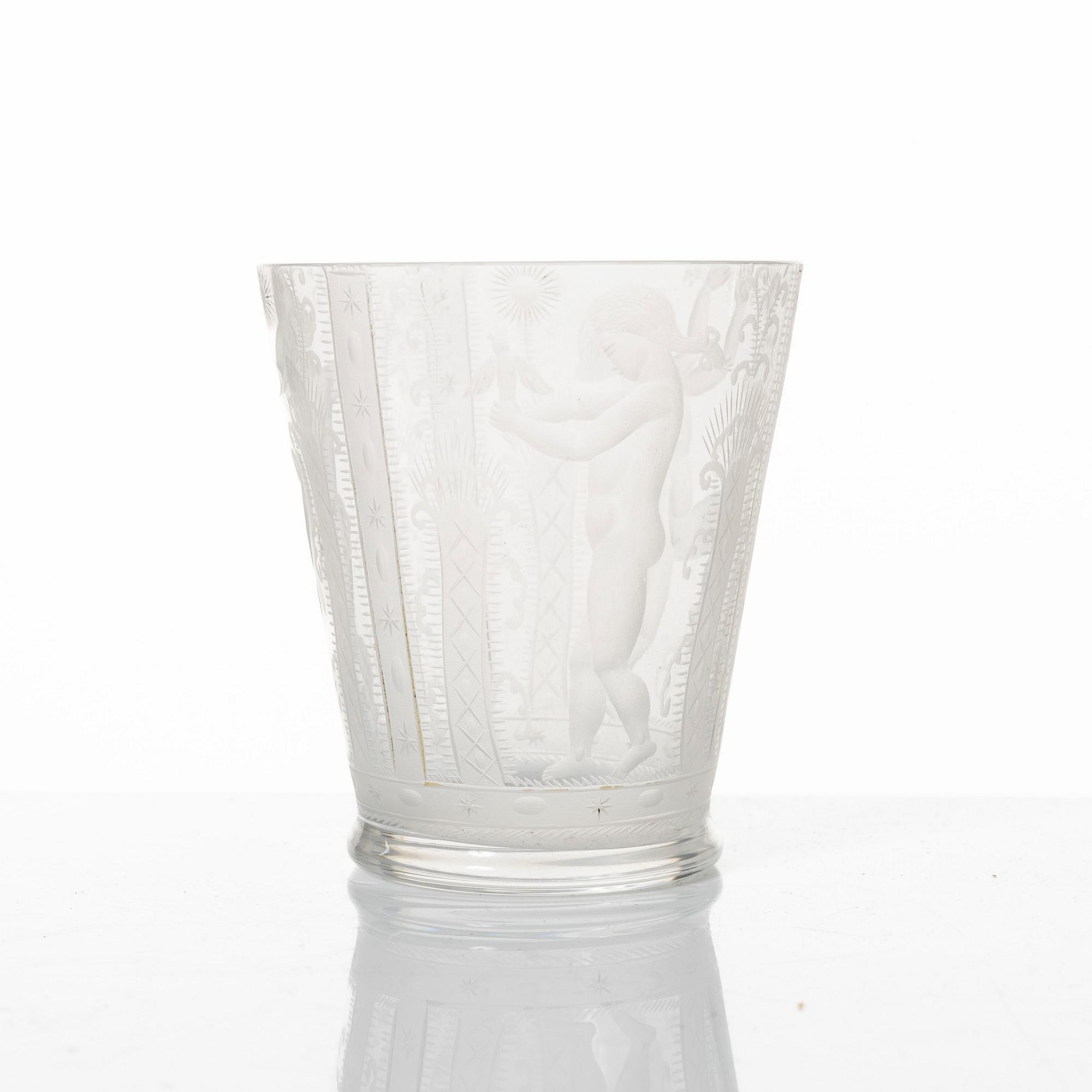 Edward Hald, bägare, Orrefors, 1926.
