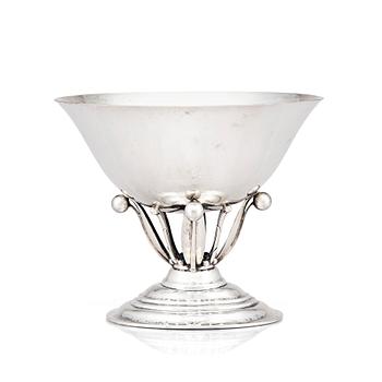558. Johan Rohde, an 830/1000 silver bowl on a stem, Georg Jensen, Copenhagen, Denmark, 1918, design nr 6.