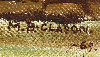 CLASON BOLIN, MÄRTHA. Olja på duk, sign  o dat -69.