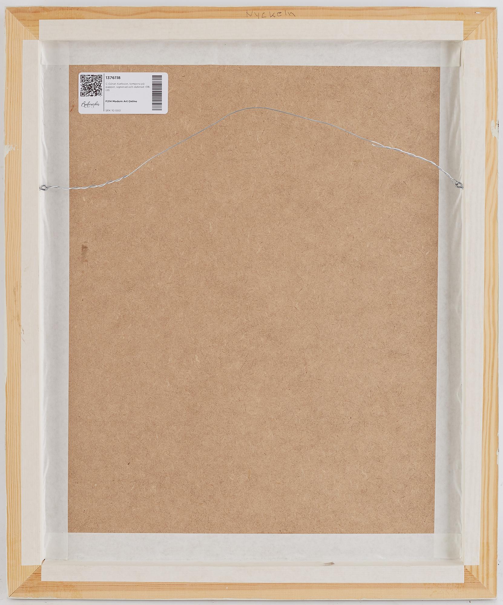 C Göran Karlsson, tempera på papper, signerad och daterad -08.