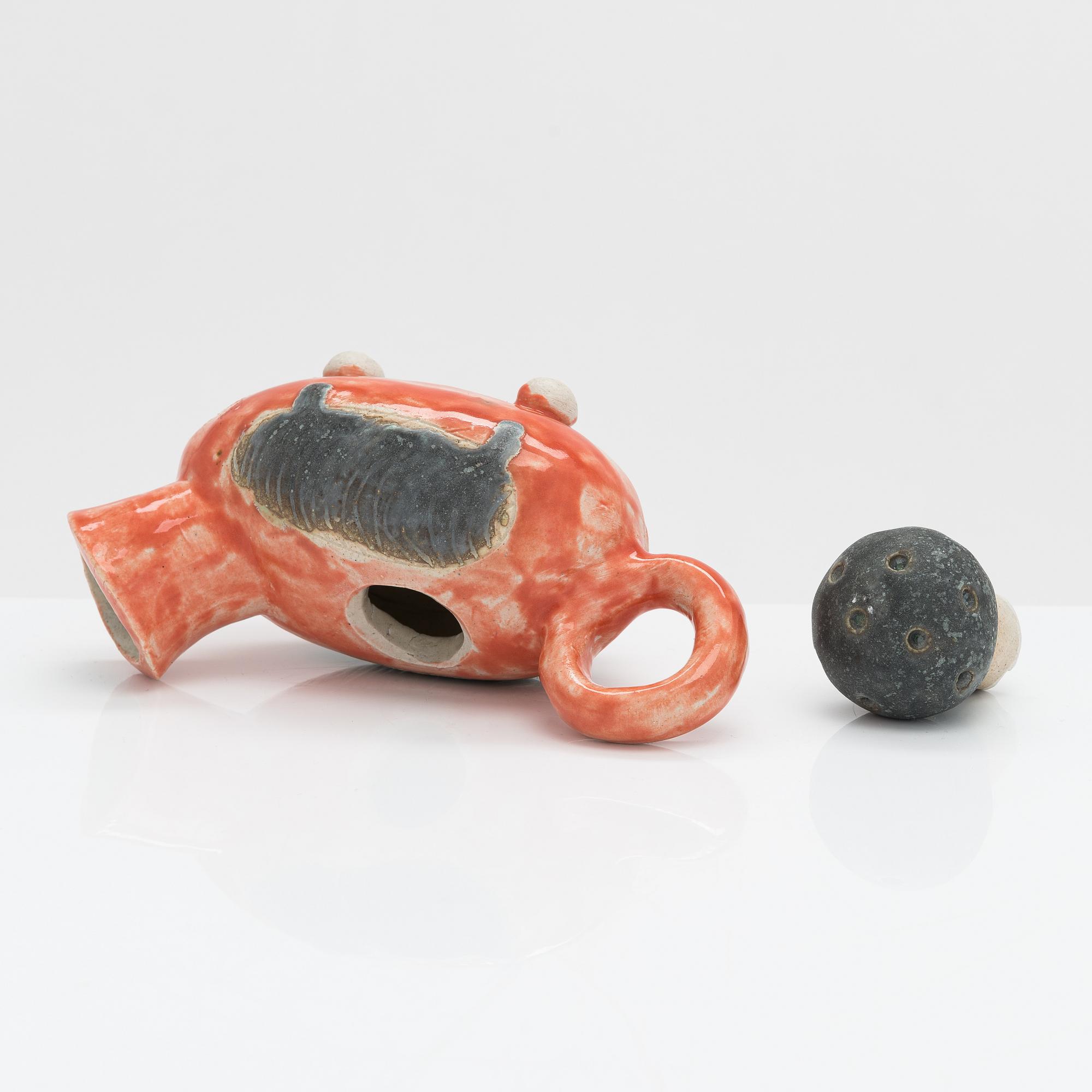 Urmas Puhkan, a ceramic sculpture, signed.
