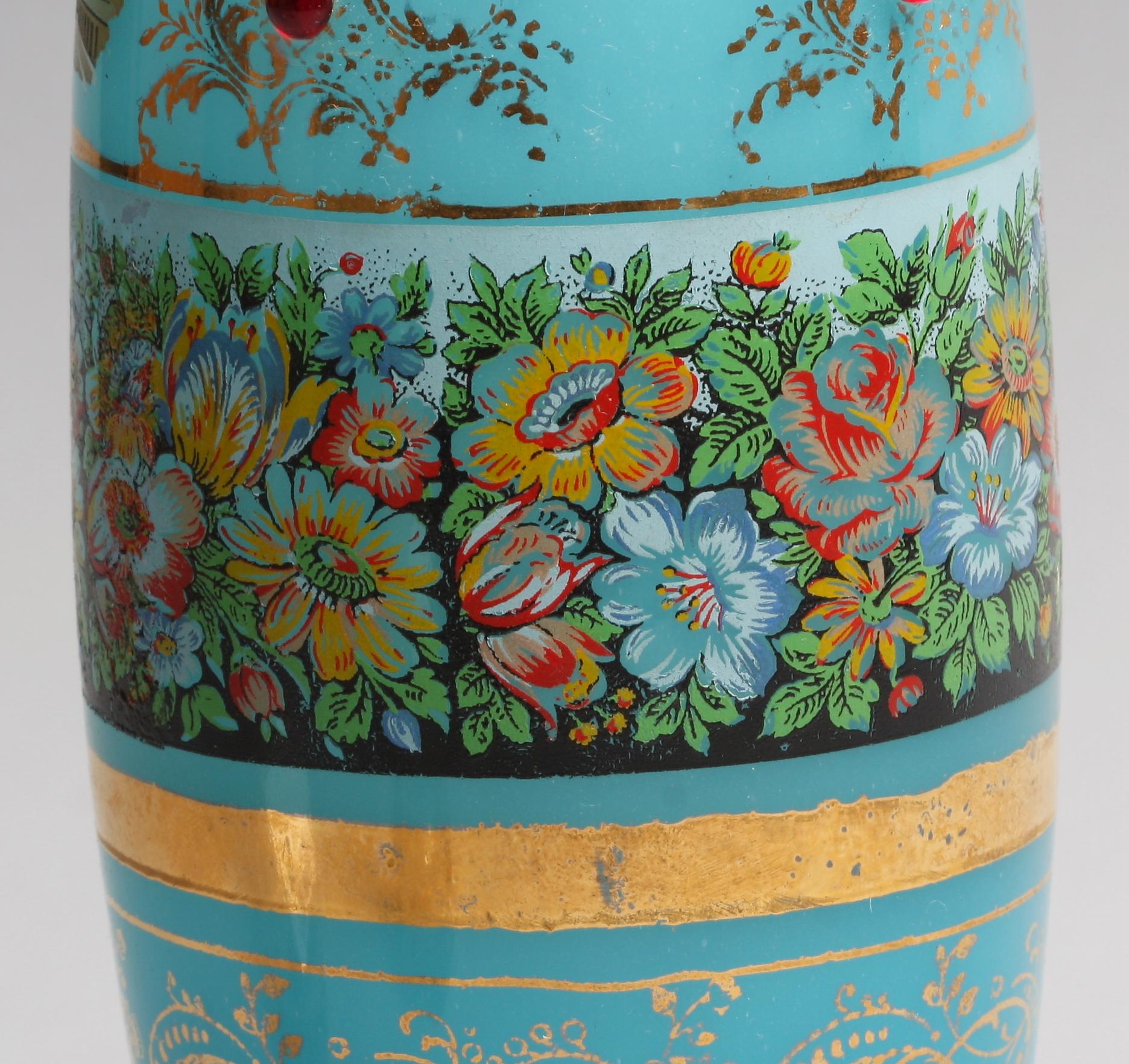 VAS samt KARAFFER, 2 st. Glas.