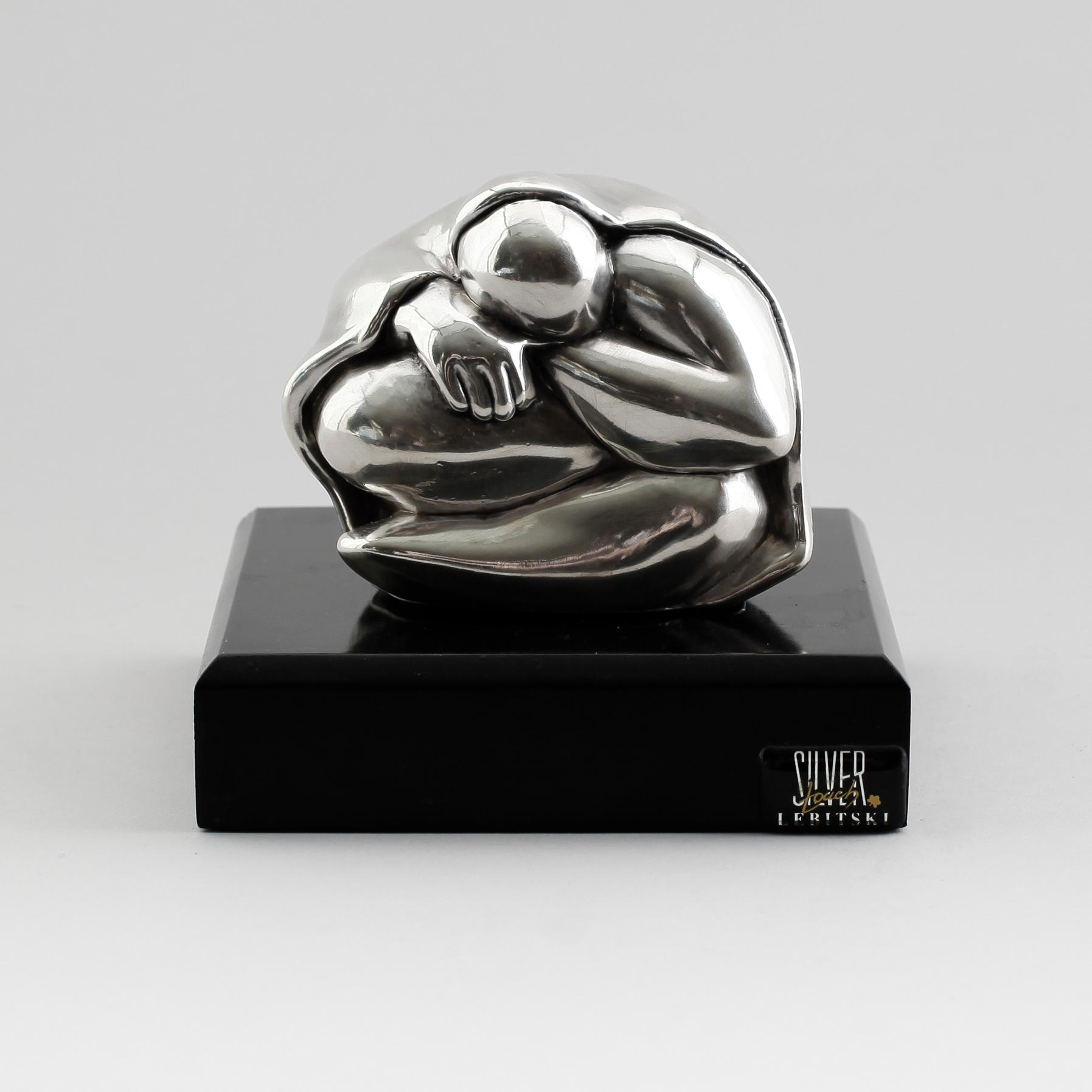 SKULPTUR, silver, Lebitski, Israel, signerad. Vikt ca 312 gram.
