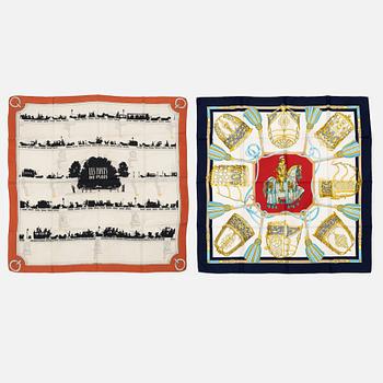 Hermès, scarves, 2 st.