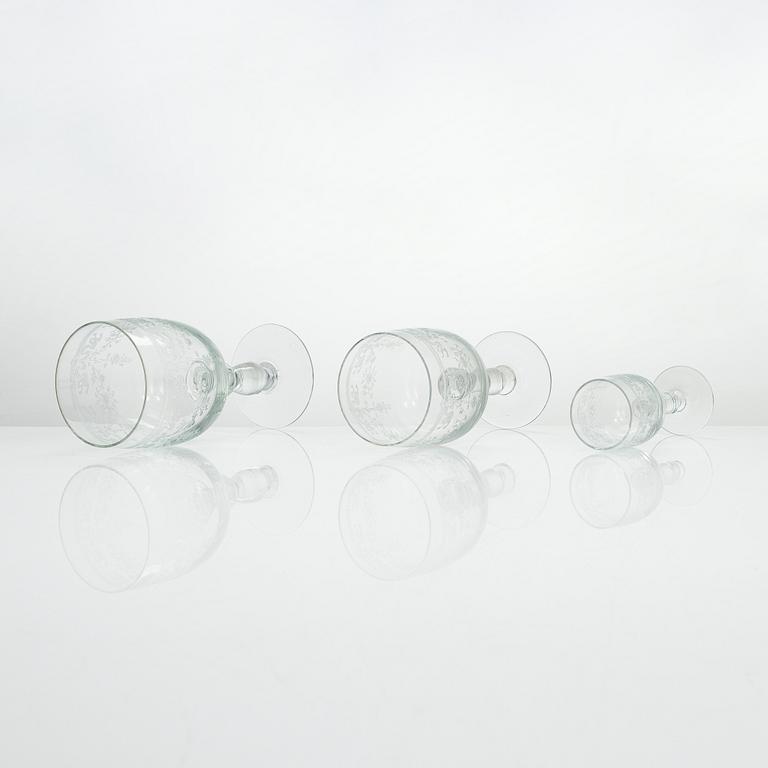 A 44-piece glassware set,