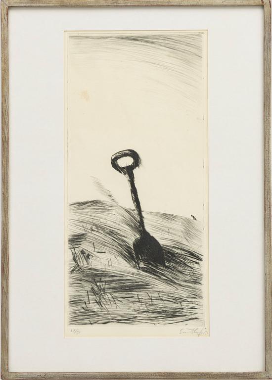 Evert Lundquist, Spade.