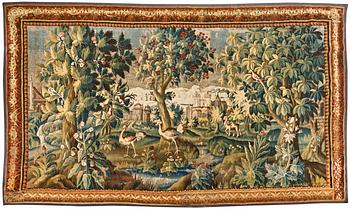 1152. VÄVD TAPET. Gobelängteknik. 272,5 x 462 cm. Flandern omkring 1700 - 1700-talets förra hälft.