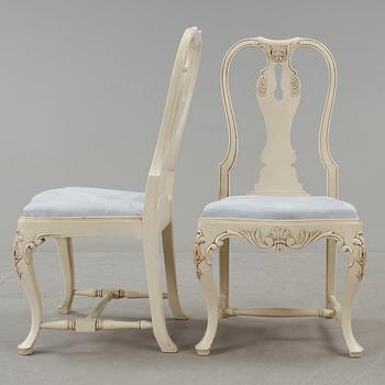 STOLAR, 6 st, rokokostil, 1900-talets andra hälft.