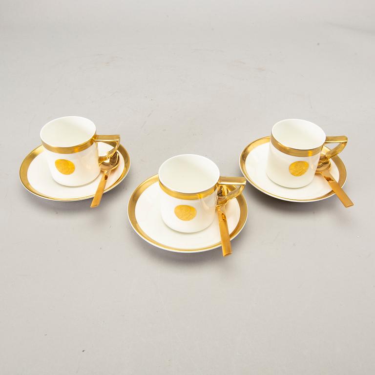 Karin Björquist, a set of 12 coffee cups and 12 spoons.