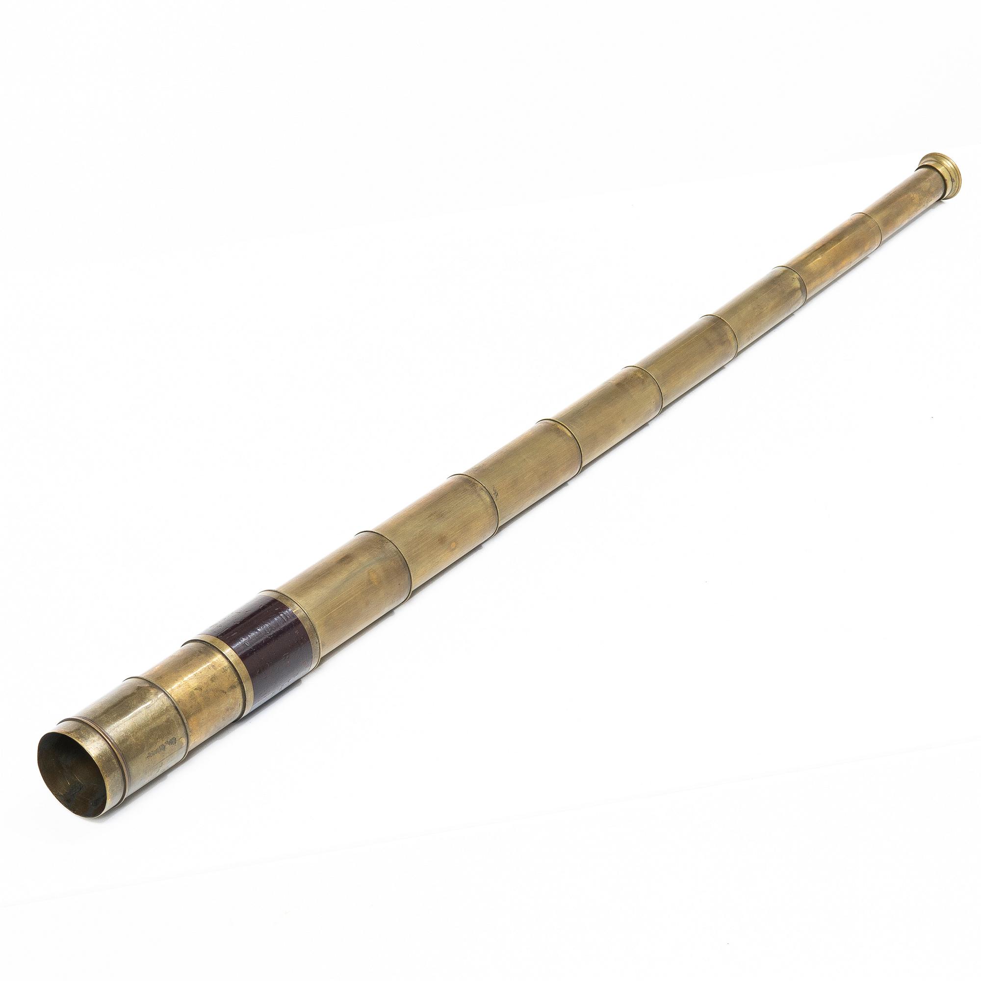 Telescope, 19th century, marked L Ingr Chevalier,  opticien du Roi  , Place du Pont Neuf 15, Paris.