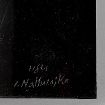Jan Naliwajko, väggskulptur, plexiglas, signerad och daterad 1984.