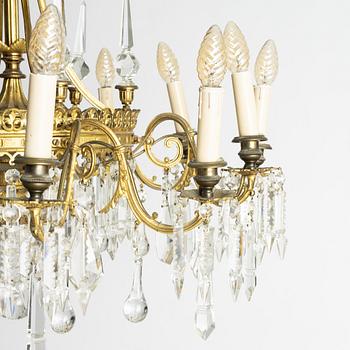 A chandelier, late 19th Century.