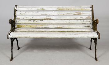 TRÄDGÅRDSSOFFA, gjutjärn, 1900-talets första hälft.