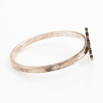 Cecilia Johansson, a bracelet, a ring, and a pair of earrings, silver, Gothenburg 1964 and 1965.