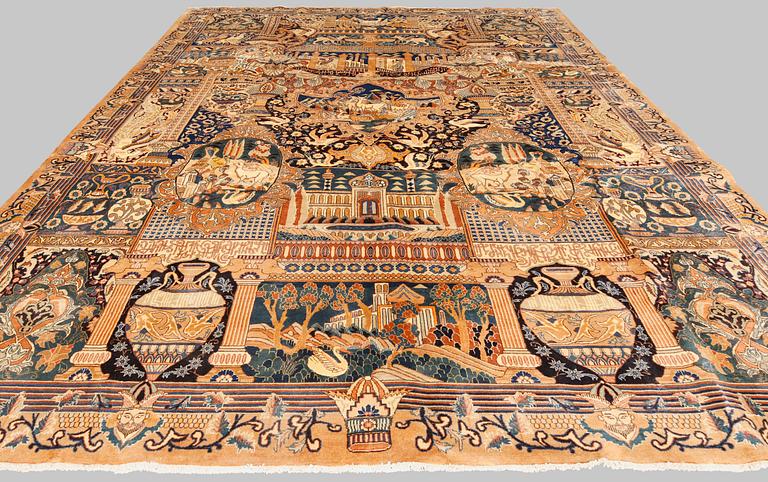 A carpet, Kashmar, c. 408 x 297 cm.