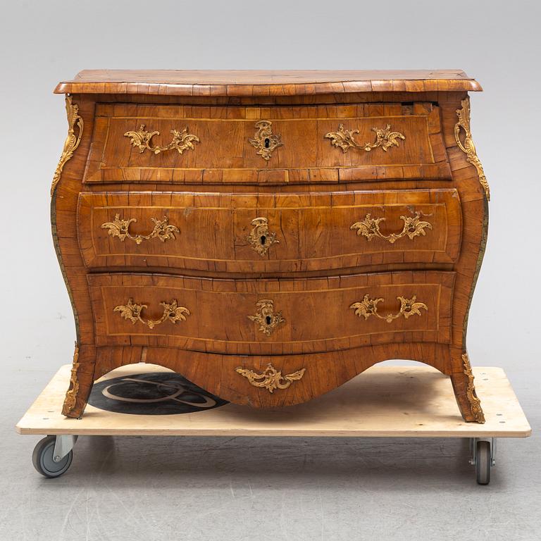 A Swedish Rococo chest of drawers, second half of the 18th century.