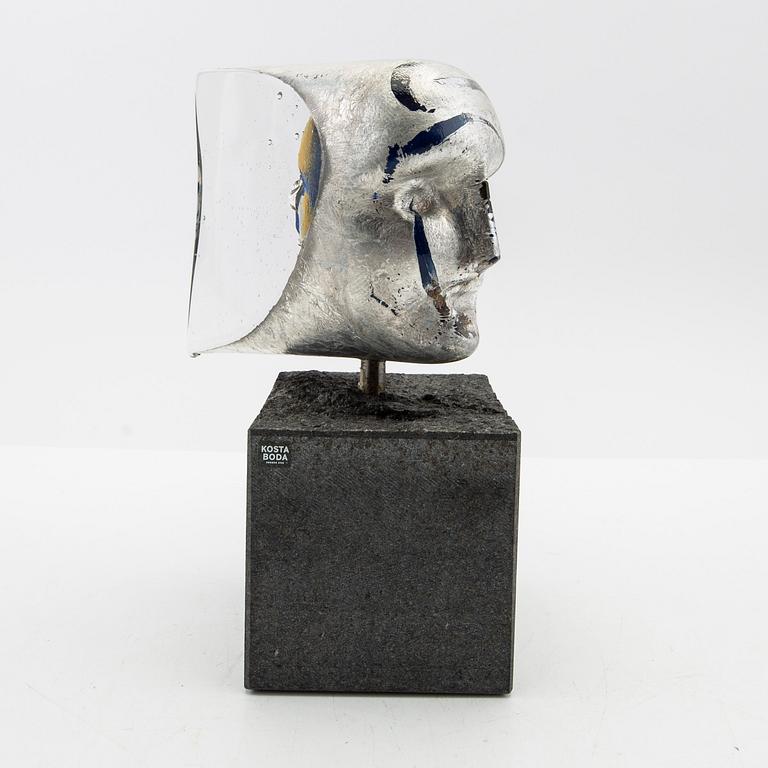 Bertil Vallien, sculpture, glass, "Janus" Limited Edition, Kosta Boda.