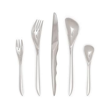 143. Zaha Hadid, a set of 40 pieces stainless steel flatware, WMF, post 2007.