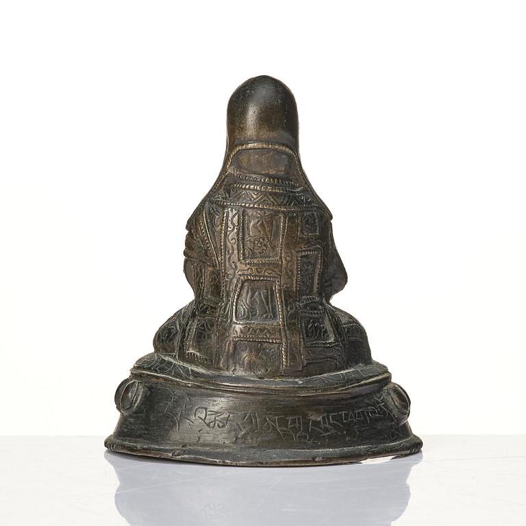 Lama, brons. Tibet, 17/1800-tal.